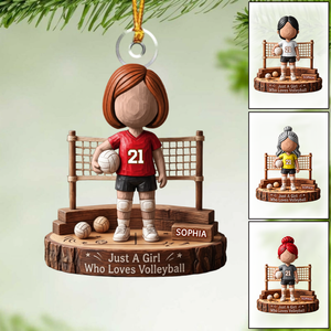 Personalized Volleyball Girl Christmas Ornament - Gifts For Christmas