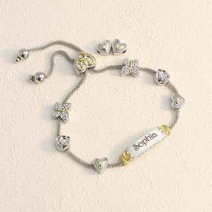 Personalized Custom Engraved Name& Date Memorial Bracelet - Gift For Christmas