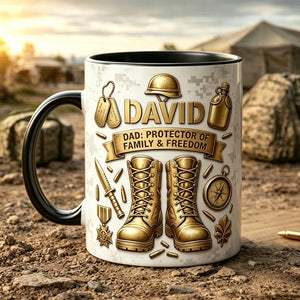 Best Soldier Dad Ever – Personalized Name Mug, Father's Day Gift