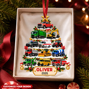 Custom Vehicle Christmas Tree Ornament, Personalized Truck Car Ornament