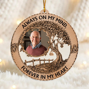 Always On My Mind Forever In My Heart - Personalized Memorial Ornament