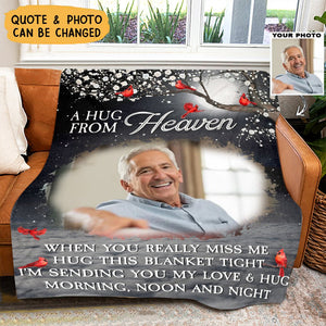 A Hug From Heaven - Personalized Photo Blanket