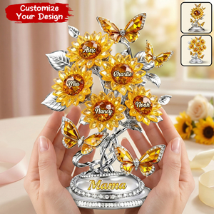 Blooming Love Acrylic Plaque-Personalized Gifts For Mom/Grandma