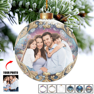 Family Christmas Bauble Shaped - Custom Acrylic Ornament