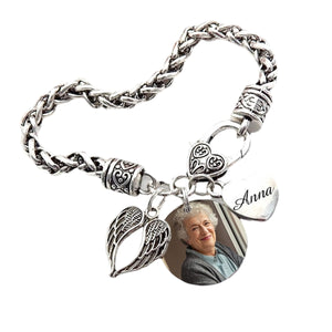 Custom Photo I'll Carry You Personalized Bracelet - Memorial Gift For Family