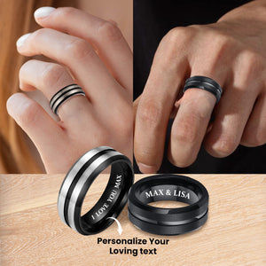 Personalized Custom Text Promise Ring - Gift For Couple