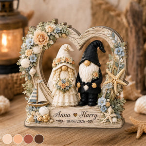 Personalized Wedding Wooden Block,Custom Couple Name Heart Plaque