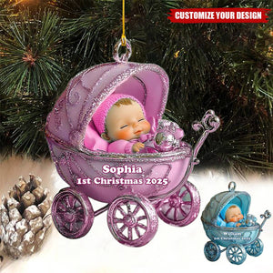 Baby 1st Christmas - Personalized Family Ornament