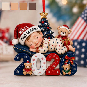Personalized Baby’s First Christmas Ornament, Custom Name Newborn Gift