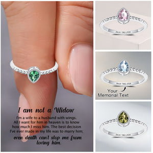 Personalized Birthstone Memorial Ring - Gift For Your Beloved