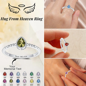 Personalized Birthstone Memorial Ring - Gift For Your Beloved