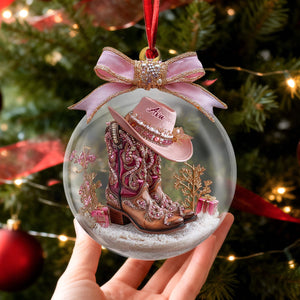 Cowgirl Boots - Personalized Cowgirl Ornament
