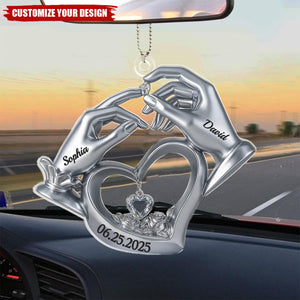 A Love To Cherish Forever - Personalized Acrylic Ornament, Anniversary Christmas Wedding Gifts