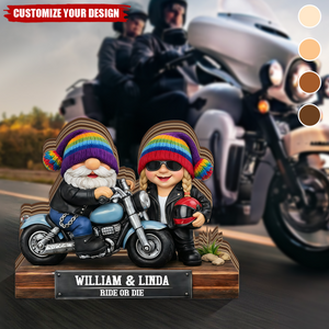 Custom Motorcycle Couple Plaque Personalized Biker Gift