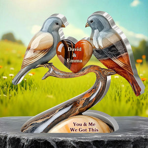 Our Marble Song - Personalized Shaped Acrylic Plaque For Couple