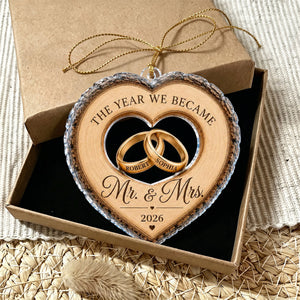 Personalized First Christmas As Mr & Mrs Acrylic Ornament