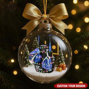 Personalized Baseball Bag Transparent Ornament-Gift For Baseball Lovers