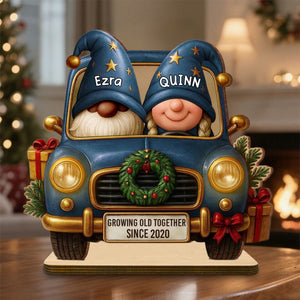 Christmas Wreath and Red Truck Custom Plaque