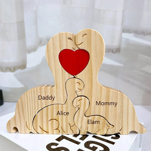 Personalized Dinosaur Wooden Jigsaw Puzzle-Father's Day Gift, Family Gift