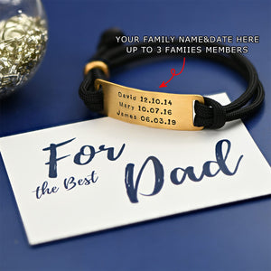 Personalized Engraved Men Bracelet - Father's Day Gift