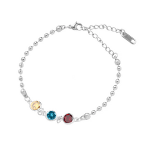 Personalized Family Birthstone Bracelets for Mom Jewelry Mother Daughter Bracelet