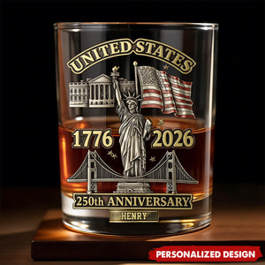 250th Anniversary - Personalized Whiskey Glass