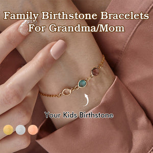 Personalized Family Birthstone Bracelets for Mom Jewelry Mother Daughter Bracelet