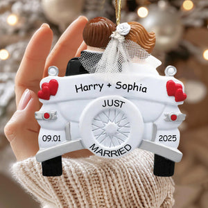 Just Married - Personalized Our First Christmas Ornament