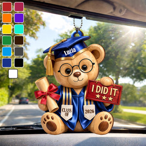 I Did It Class Of, Car Hanging Ornament, Gift For 2026 Graduate