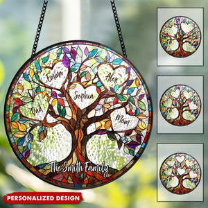 Family Unbreakable Bond Tree Of Life - Personalized Window Hanging Suncatcher