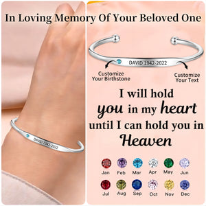 Personalized Birthstone Name Memorial Bracelet