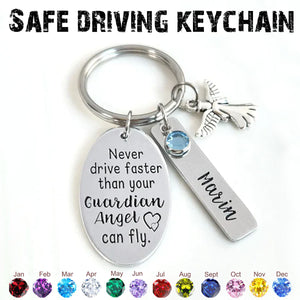 Guardian Angel Keychain – Personalized Safe Driving Gift for New Drivers