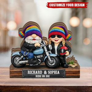 Custom Motorcycle Couple Plaque Personalized Biker Gift