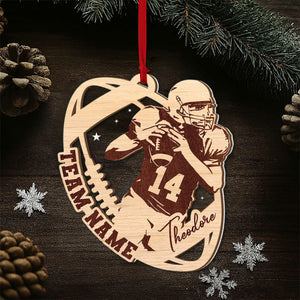 Personalized Football Ornament, Sport Team Gift