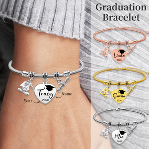 Personalized Custom Graduation Bracelet, Class of 2026