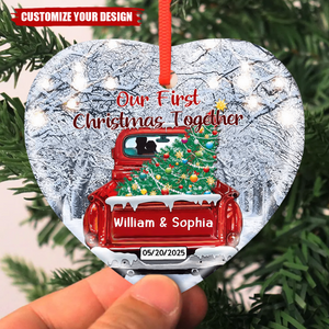 Our First Christmas Married - Personalized Ceramic Ornament