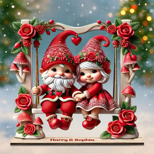 Lovely Couple - Personalized 1 Layered Big Freestanding Plaque