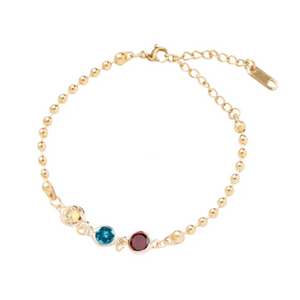 Personalized Family Birthstone Bracelets for Mom Jewelry Mother Daughter Bracelet