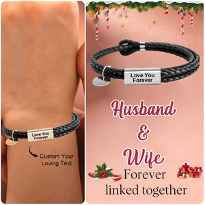Personalized Couples Braided Rope Bracelet - Gift For Christmas