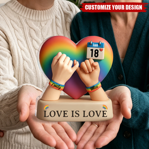 Love Is Love - Personalized LGBT Support Acrylic Plaque
