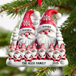 3D Effect Cute Family Christmas Gift Personalized Acrylic Ornament