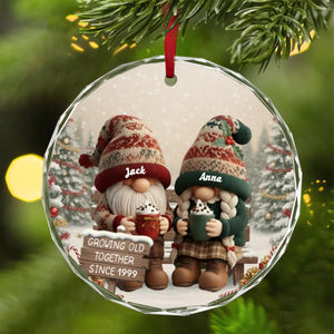 Growing Old Together Couple Custom Ornament, Anniversary Gift