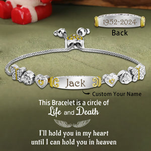 Personalized Custom Engraved Name& Date Memorial Bracelet - Gift For Christmas