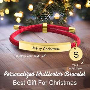 Personalized Custom Text Multicolor Bracelet For Women - Gift For Christmas