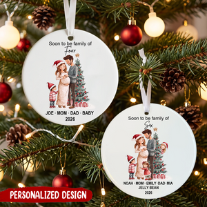 Pregnancy Custom Family Christmas Ornament