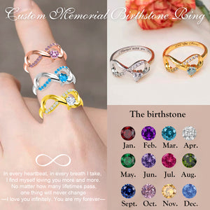 Eternal Love-Custom Birthstone Ring For Memorial Husband