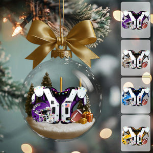 Personalized American Football Christmas Ornaments- Gifts For Football Lovers