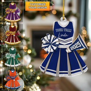 Personalized Custom Cheerleading Christmas Ornament