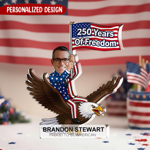 Personalized USA 250th Anniversary Acrylic Plaque With Photo