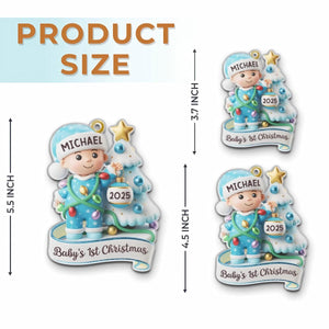Baby's First Christmas-Personalized Cartoon Ornament